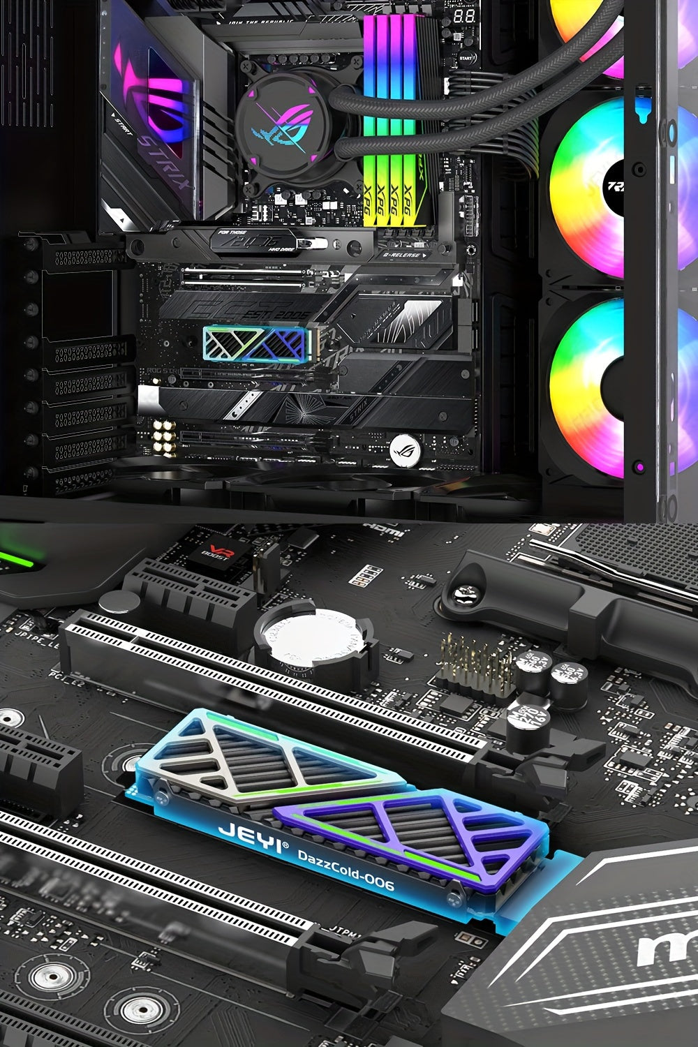 JEYI M.2 SSD Heatsink - Magnesium Aluminum Alloy Cooler 2280 NVME