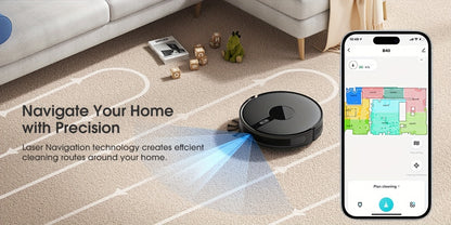 Lubluelu B40 Robot Vacuum Cleaner - 3 in 1 Mop 6500Pa