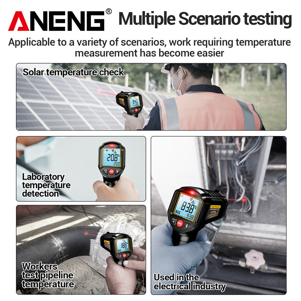 ANENG TH202 Thermometer Hygrometer - Non-Contact -50-600°C LCD