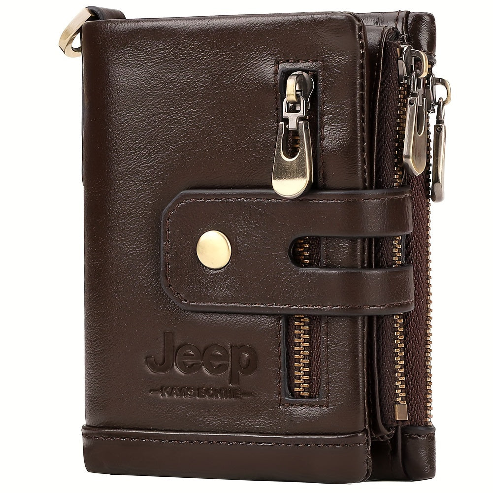 JEEP High Capacity Genuine Leather Wallet - RFID Protection Men