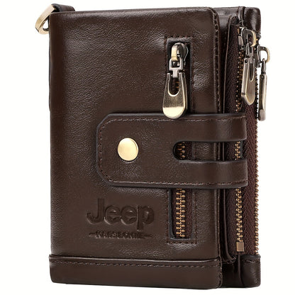 JEEP High Capacity Genuine Leather Wallet - RFID Protection Men
