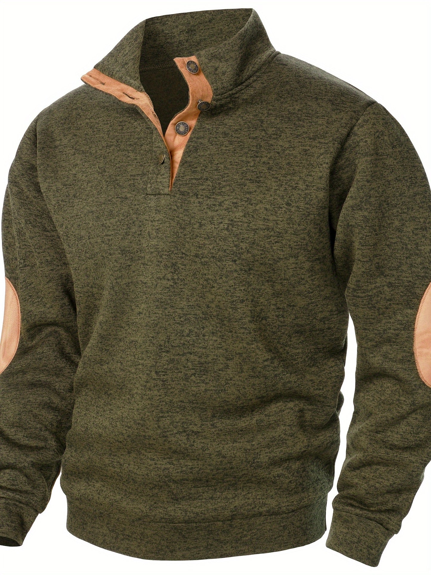 Men's Stand-Collar Casual Sweatshirt - Autumn Winter Long Sleeve