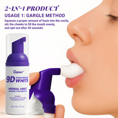 Ceyecr Teeth Cleaning Mint Mousse 50ml - Brightening & Fresh Breath