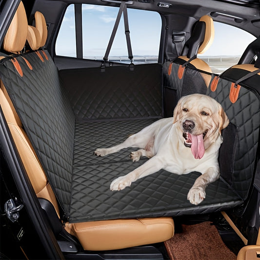 Car Dog Seat Cushion - Heavy-Duty Hard Base Mesh Backrest