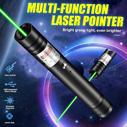 Pointeur laser vert ultra-puissant - 4 en 1 professionnel longue portée