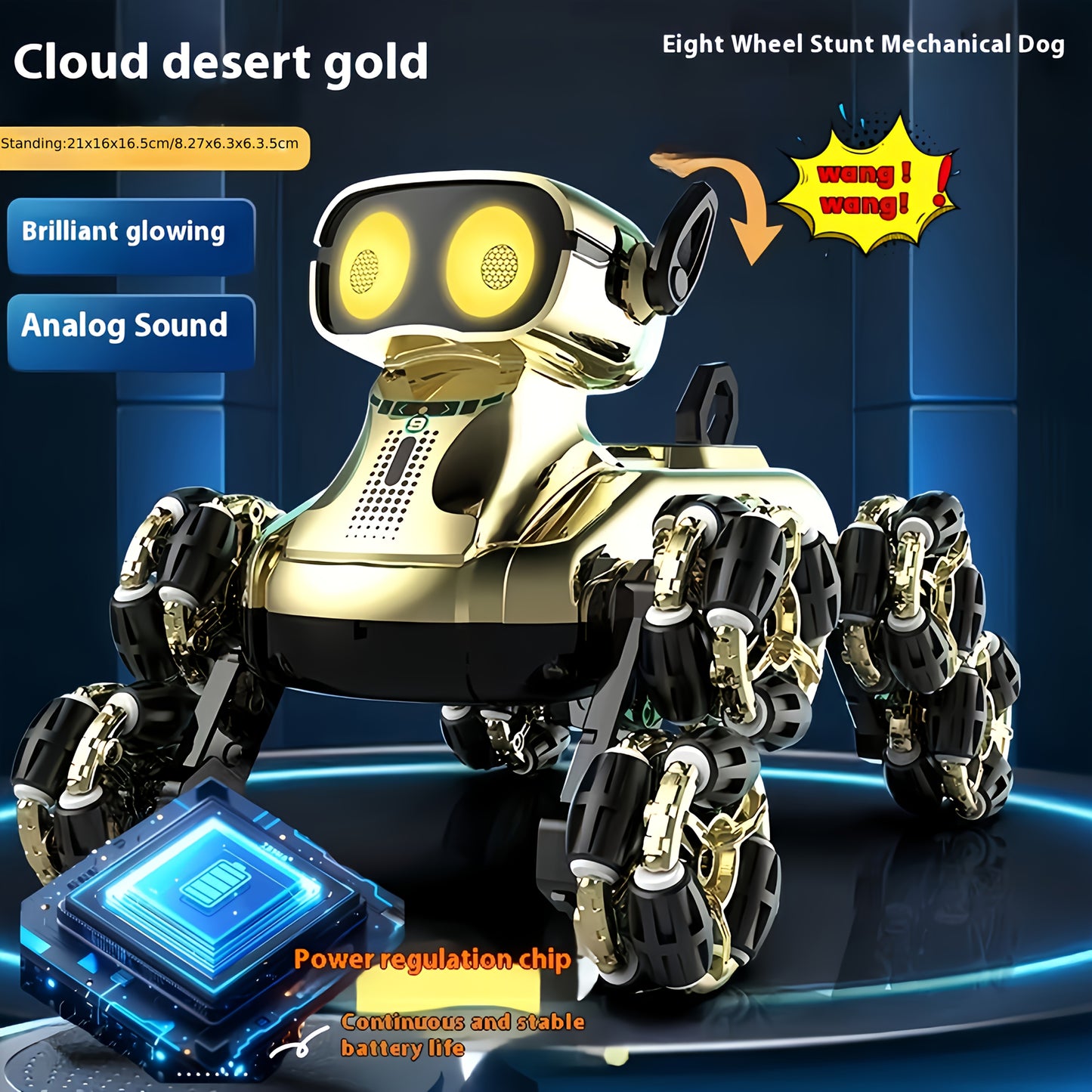 MechaPaw All-Terrain Robot Dog - 8-Wheel Remote Control Mechanical