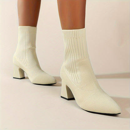 Women's Solid Comfortable Knitted Boots