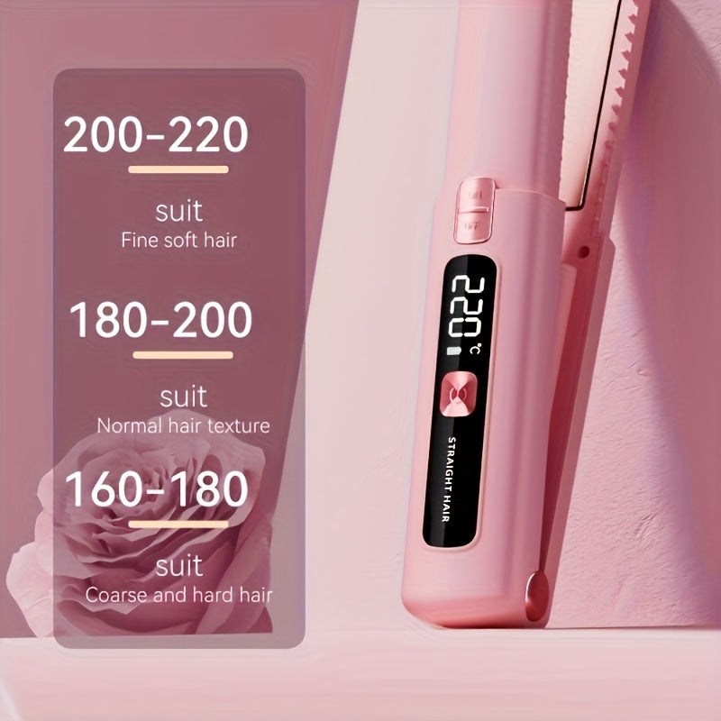 Mini 2-in-1 Wireless Hair Straightener & Curler