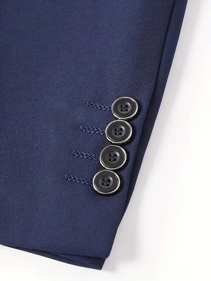 Men's 3pcs Suit Set - Blazer Vest Pants Elegant