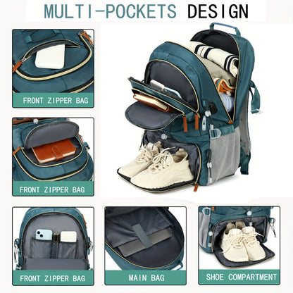 ENOSHI 40L Large Backpack - Laptop Shoe Storage Travel Hiking