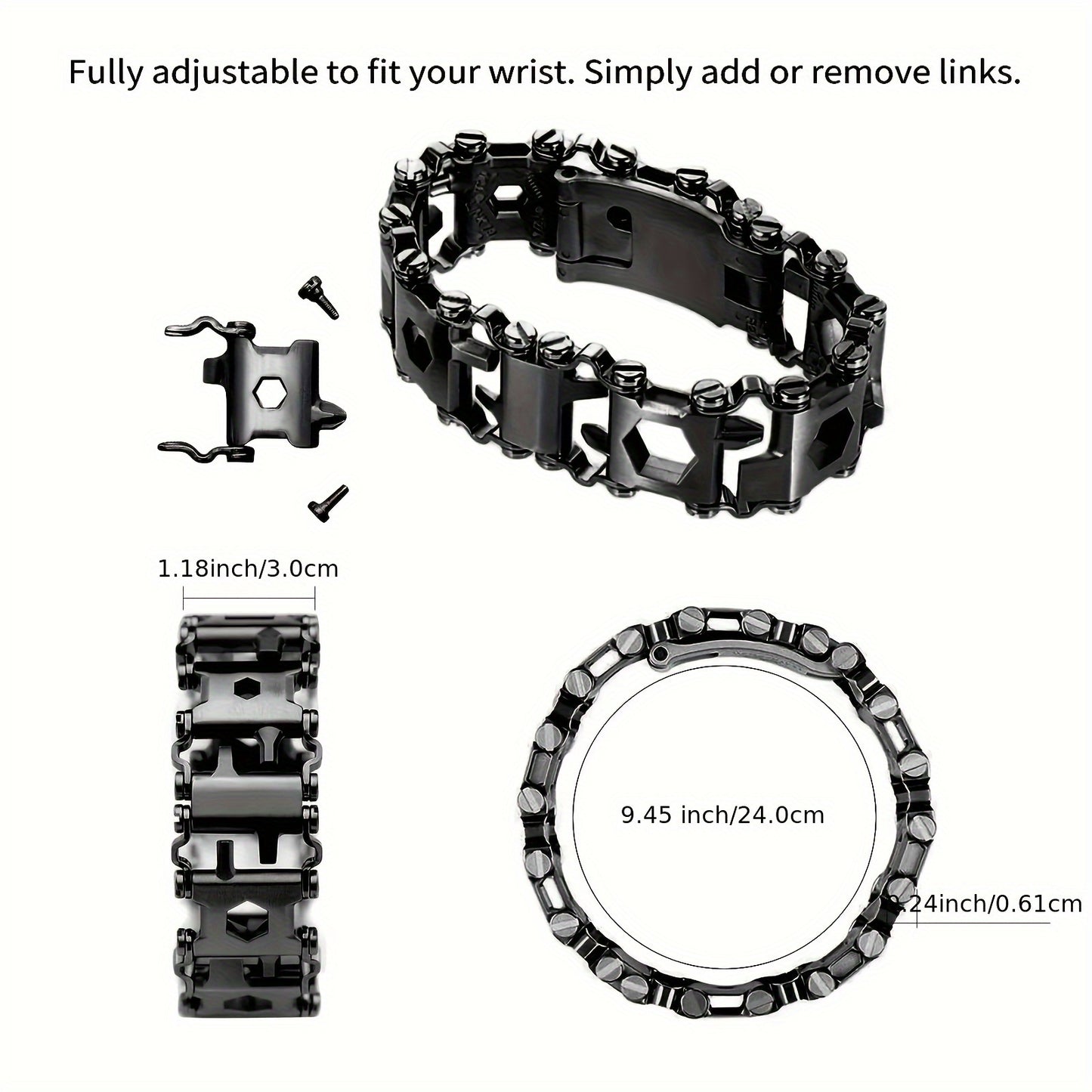 29-in-1 Multi-Tool Bracelet - Wearable