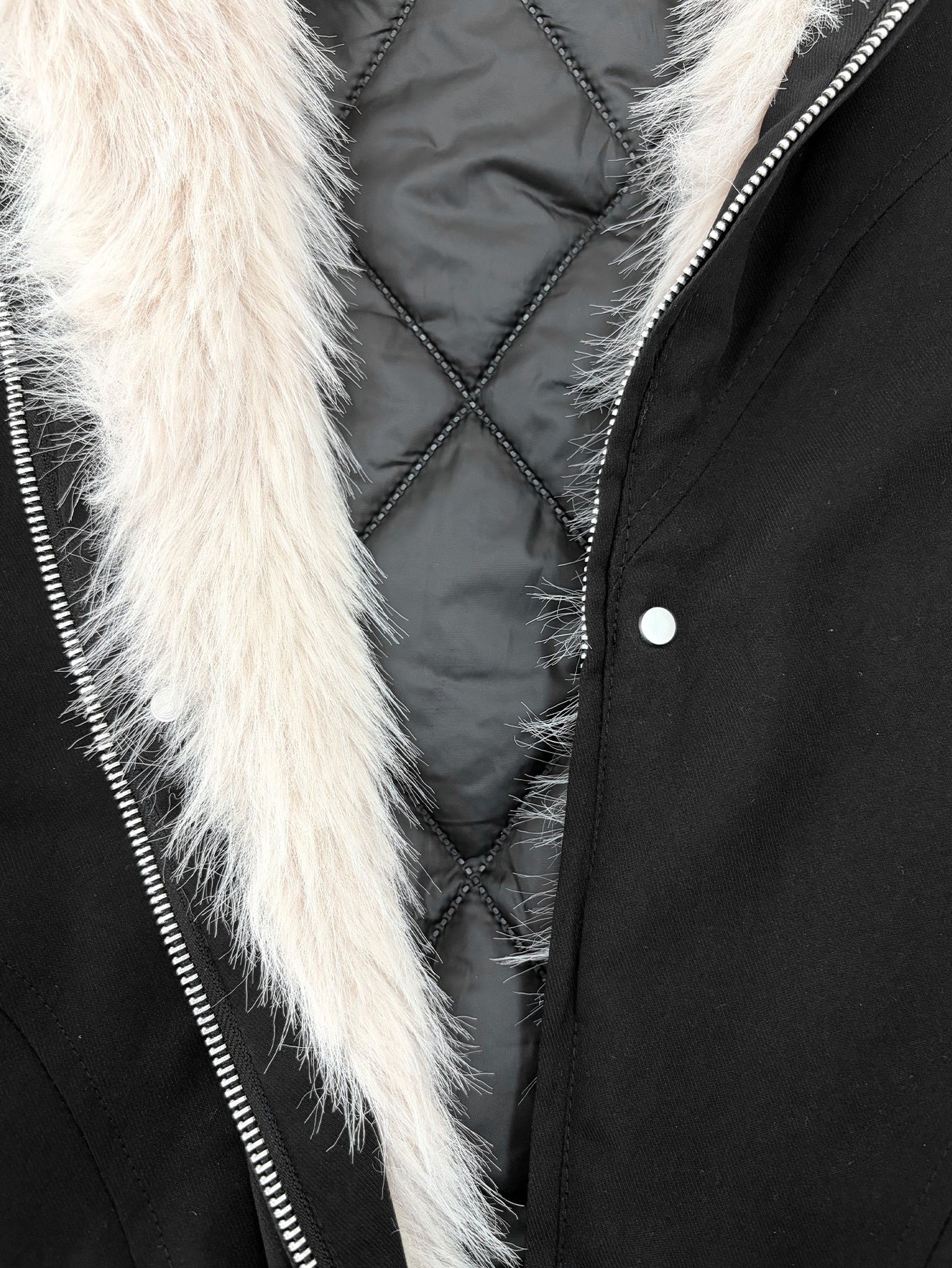 Hooded Warm Jacket with Fur Collar