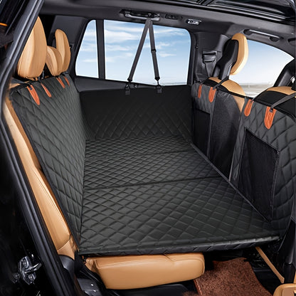 Car Dog Seat Cushion - Heavy-Duty Hard Base Mesh Backrest