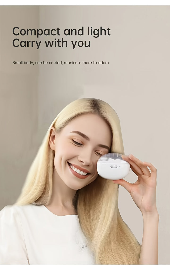 2-in-1 Electric Nail Clipper & Polisher - LED Light USB Charging