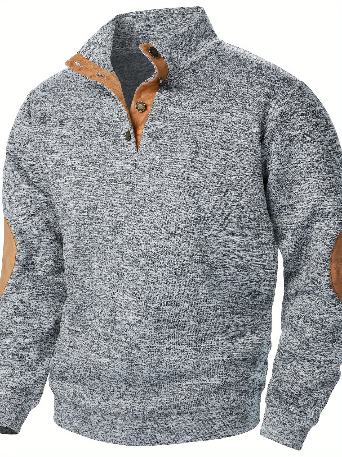 Men's Stand-Collar Casual Sweatshirt - Autumn Winter Long Sleeve