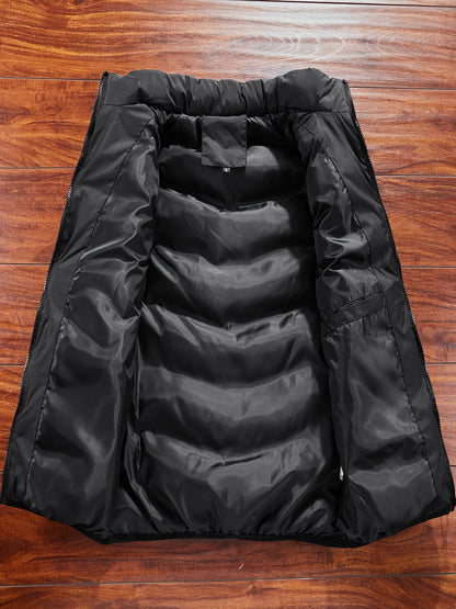 Men's Sleeveless Vest - Warm Zippered Stand Collar