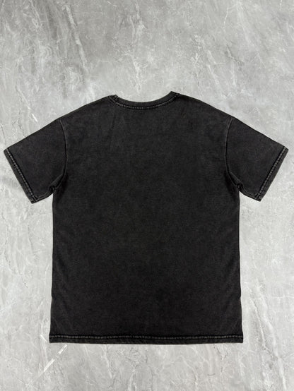 mona lisa Portrait Print T-Shirt - Loose Round Neck