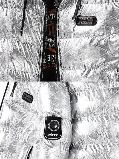 Men's Stylish Puffer Jacket - Thickened Warm