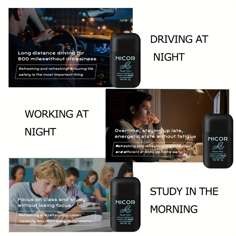 NICOR Vitality Mint Nasal Decongestant 4pcs - Dual-Orifice Upgraded