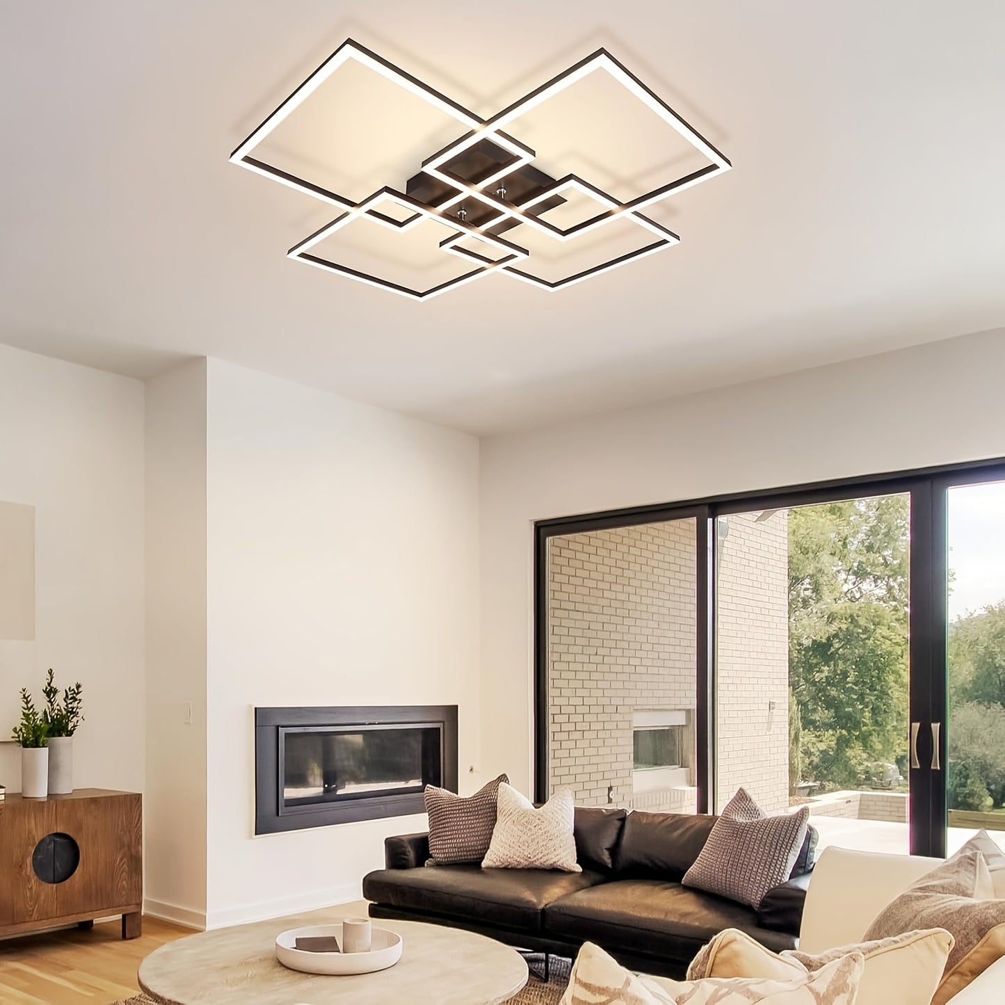 GBLY Elegant Square LED Ceiling Light 48W - Dimmable Remote 3000K-6500K