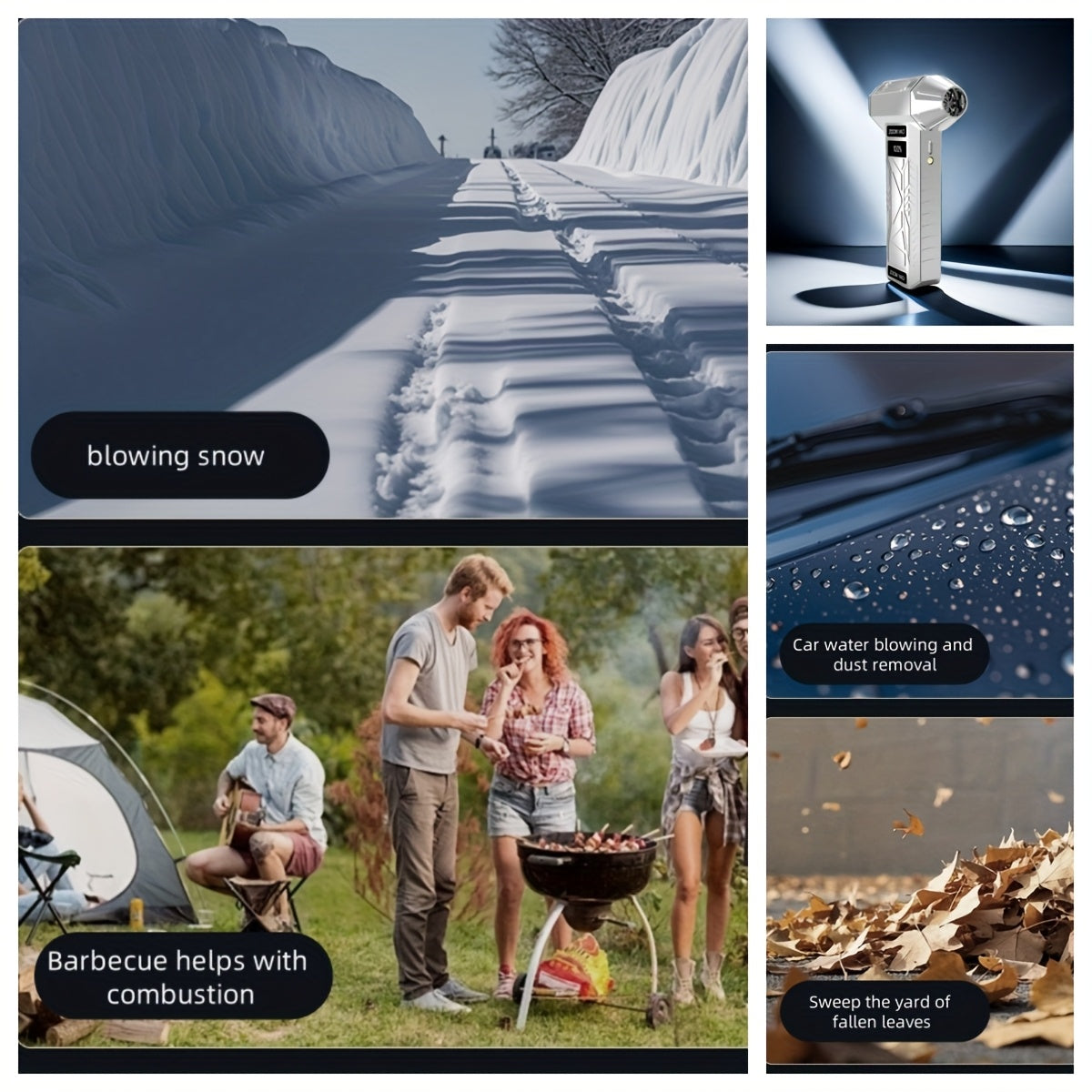 TurboBlast Pro – High-Speed Handheld Dust Blower (USB, 2000mAh)