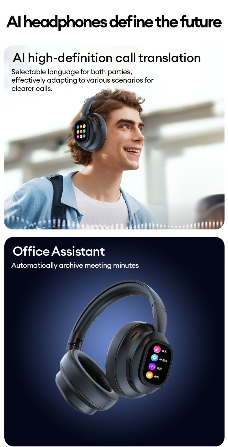 HYUNDAI HY-X1 PRO Multilingual Translator Headset - Smart AI Chat Assistant