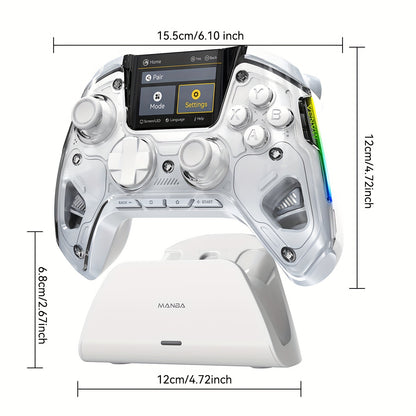 FIEHDUW Wireless Gaming Controller - Hall Effect RGB V2 White