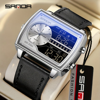 OFNS Men's Digital Watch - Multifunctional Electronic Timing Square