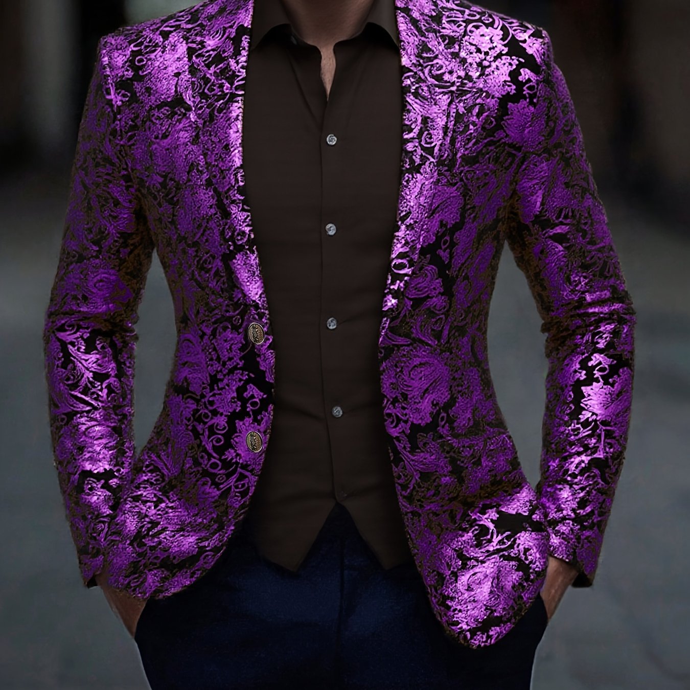 Men's Vintage Paisley Pattern Blazer