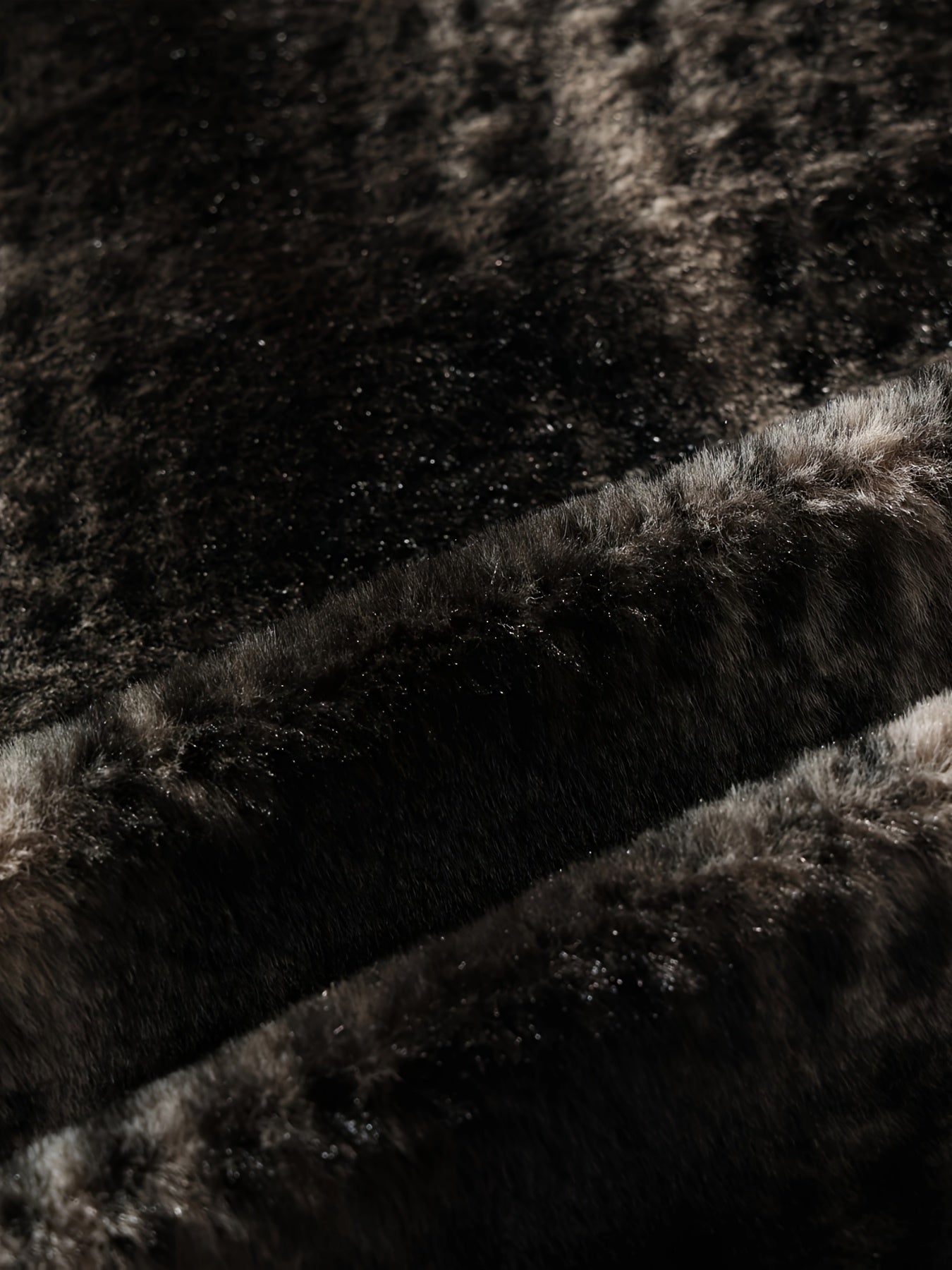 Men's Vintage Plush Jacket - Geometric Pattern with Faux Fur