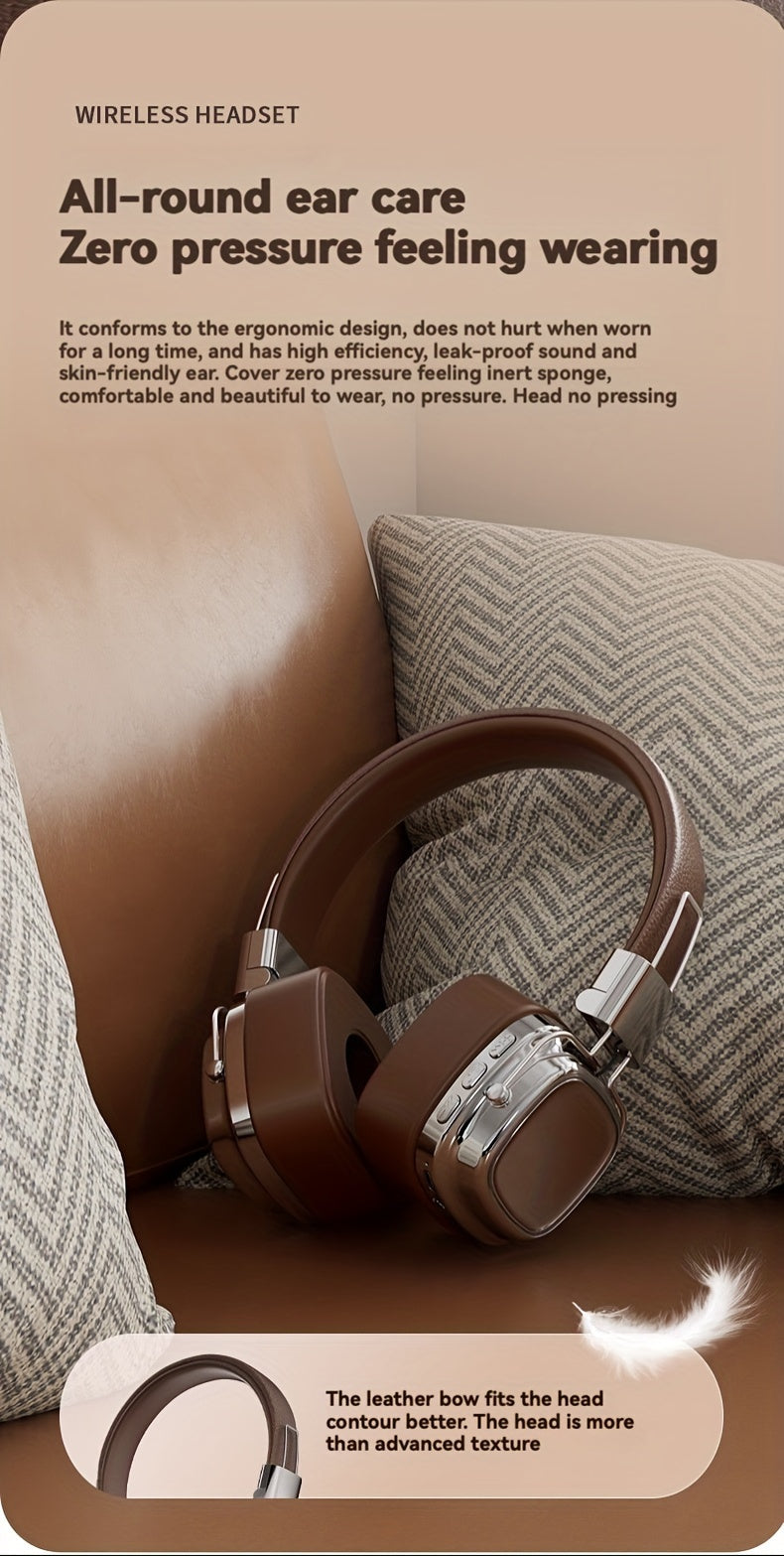 Retro Wireless Headphones - HiFi Deep Bass with 350mAh Battery