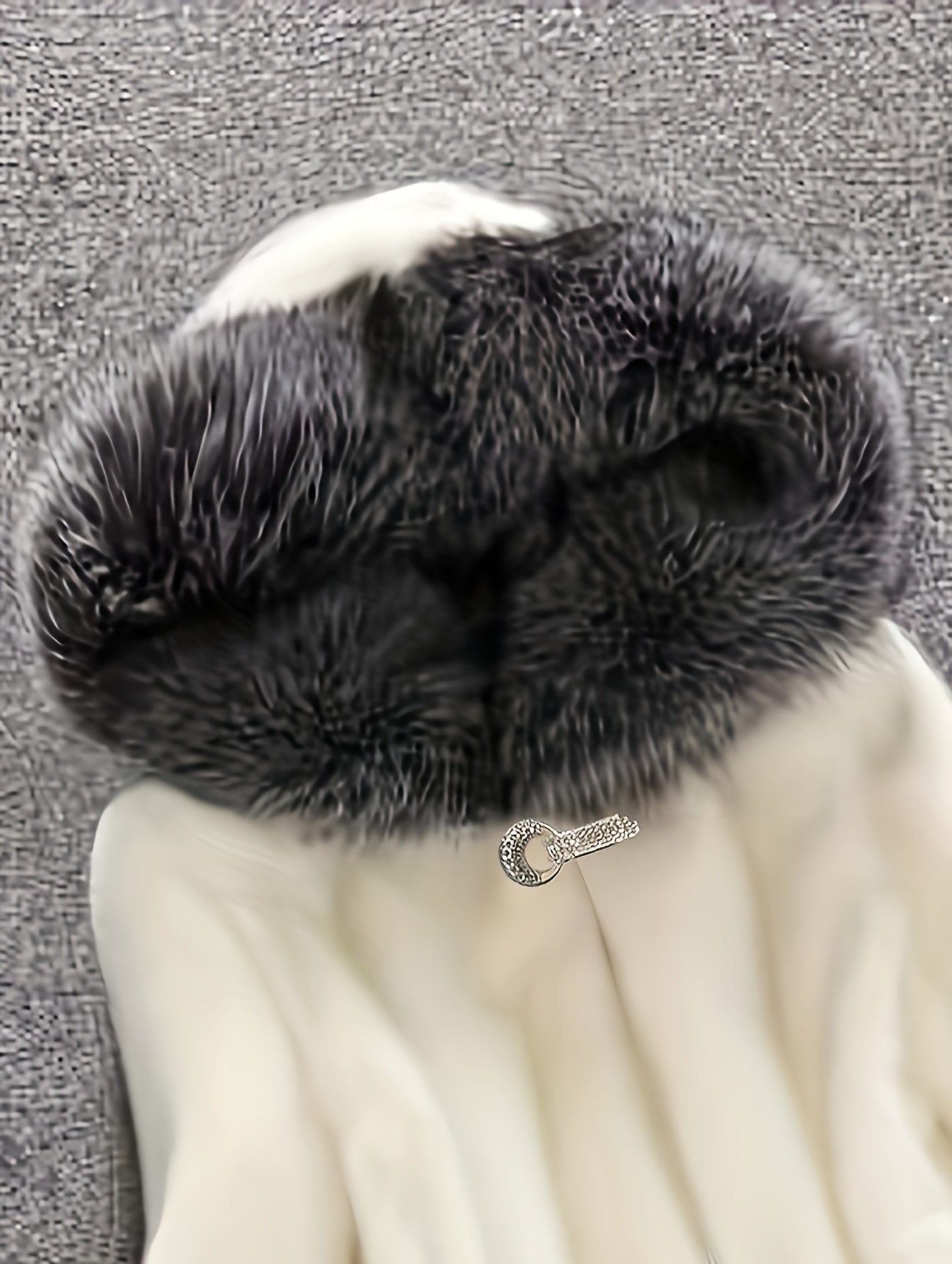 Plus Size Women's Faux Fur-Lined Hooded Coat