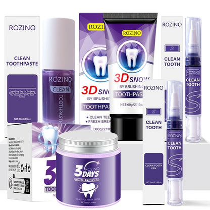 Teeth Whitening Set 5pcs - Toothpaste Powder & Beauty Pencil