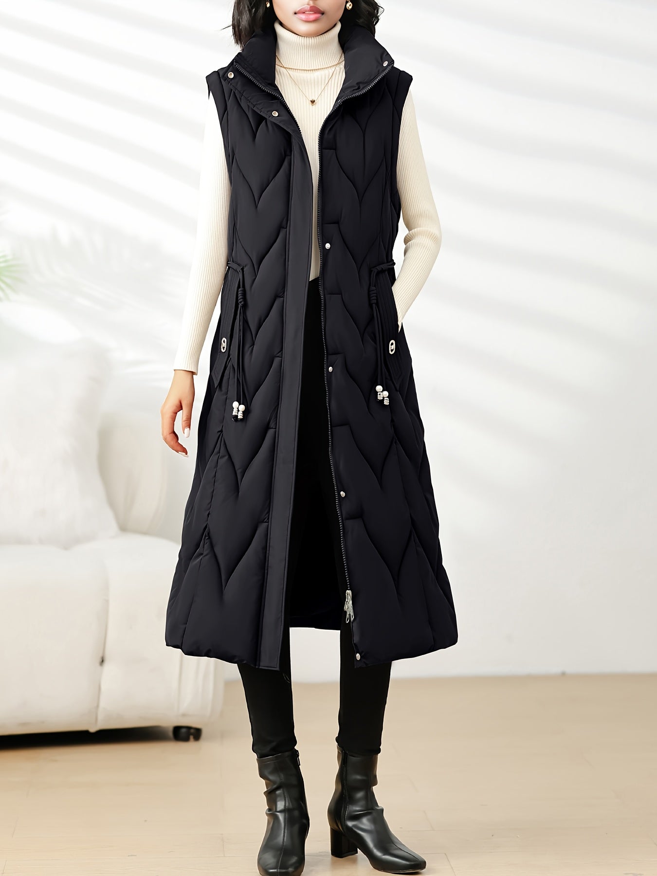 Damenmantel in Übergröße, knielang, neue Wintermode, schmal geschnitten, mit Kapuze und dickem Futter, Winterjacke für Damen in Übergröße, leichte Wintermäntel für Damen mit Taschen, Jacke für Damen in Übergröße