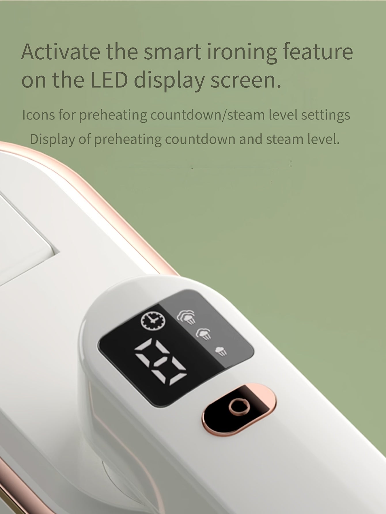 Handheld Steamer with Iron - 3-Speed 180° Rotatable 2-in-1