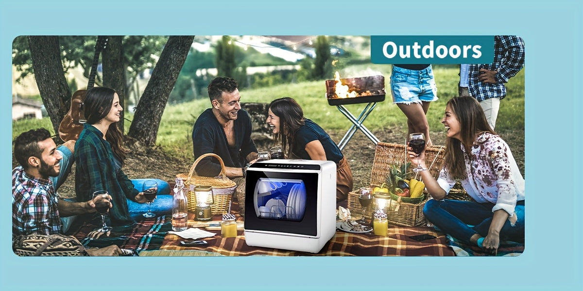 Airmsen Independent Countertop Dishwasher - 5+1 Programs 5L Tank