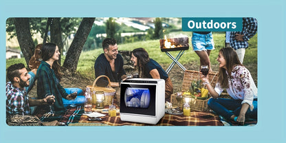 Airmsen Independent Countertop Dishwasher - 5+1 Programs 5L Tank