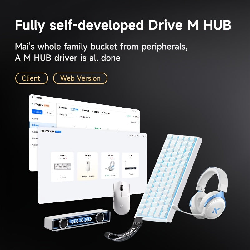 MCHOSE K7 Ultra Wireless Gaming Mouse - 8K 42000 DPI Magnetic Dock