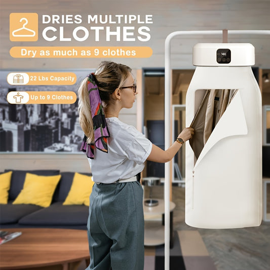 Upgraded Portable Plug-in Dryer - Timed Mini Compact with Bag