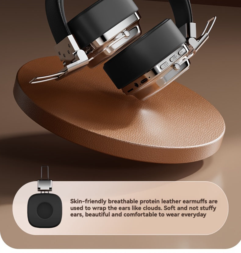 Retro Wireless Headphones - HiFi Deep Bass with 350mAh Battery