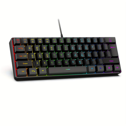 GOTBAT 60% Gaming Keyboard - Mini RGB Backlit 61 Key