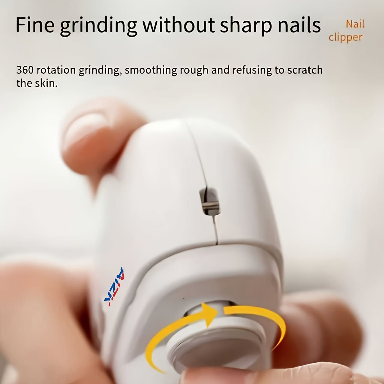2-in-1 Electric Nail Clipper & Polisher - LED Light USB Charging