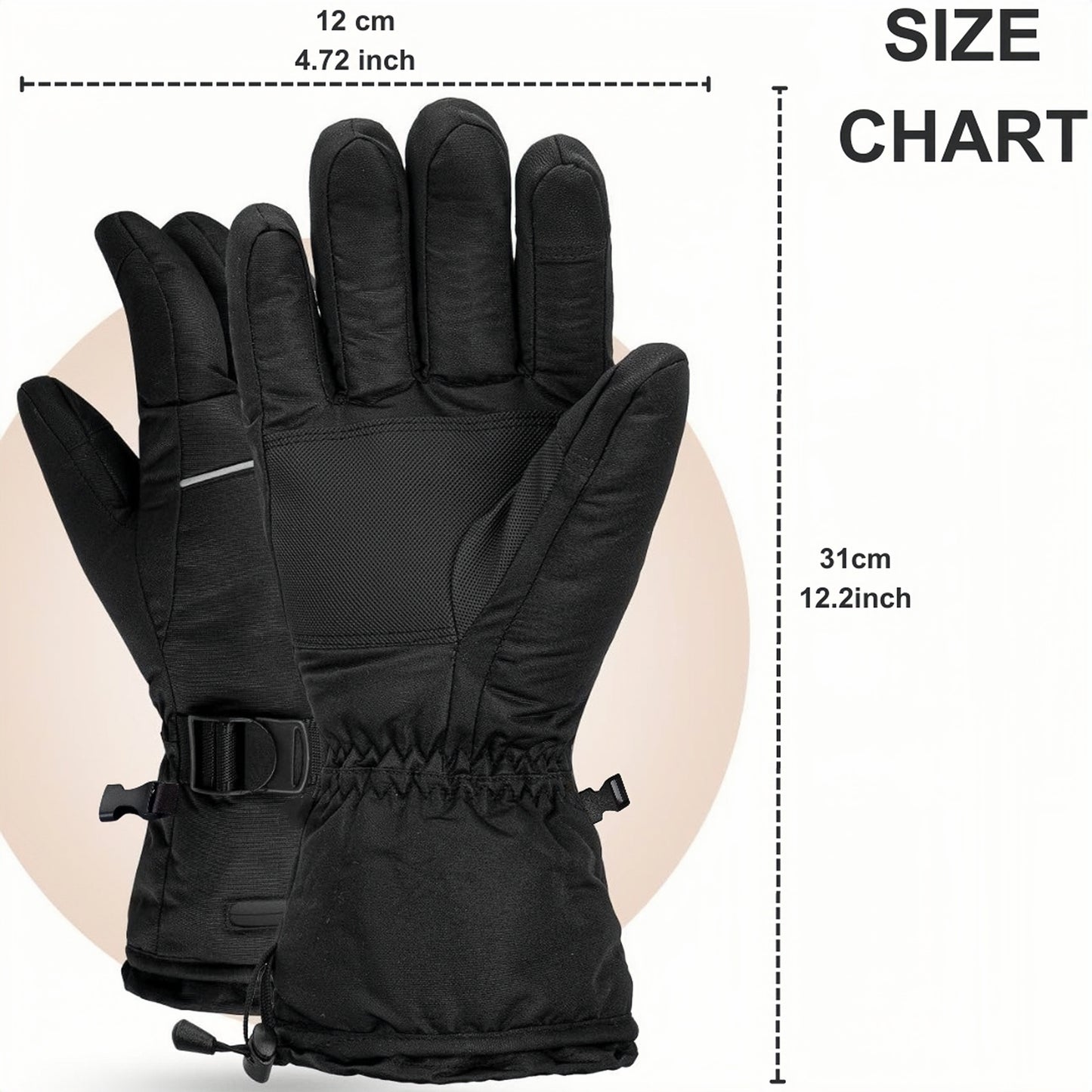 Brizelux Heated Gloves - 4000mAh 3 Temperature Electric Winter