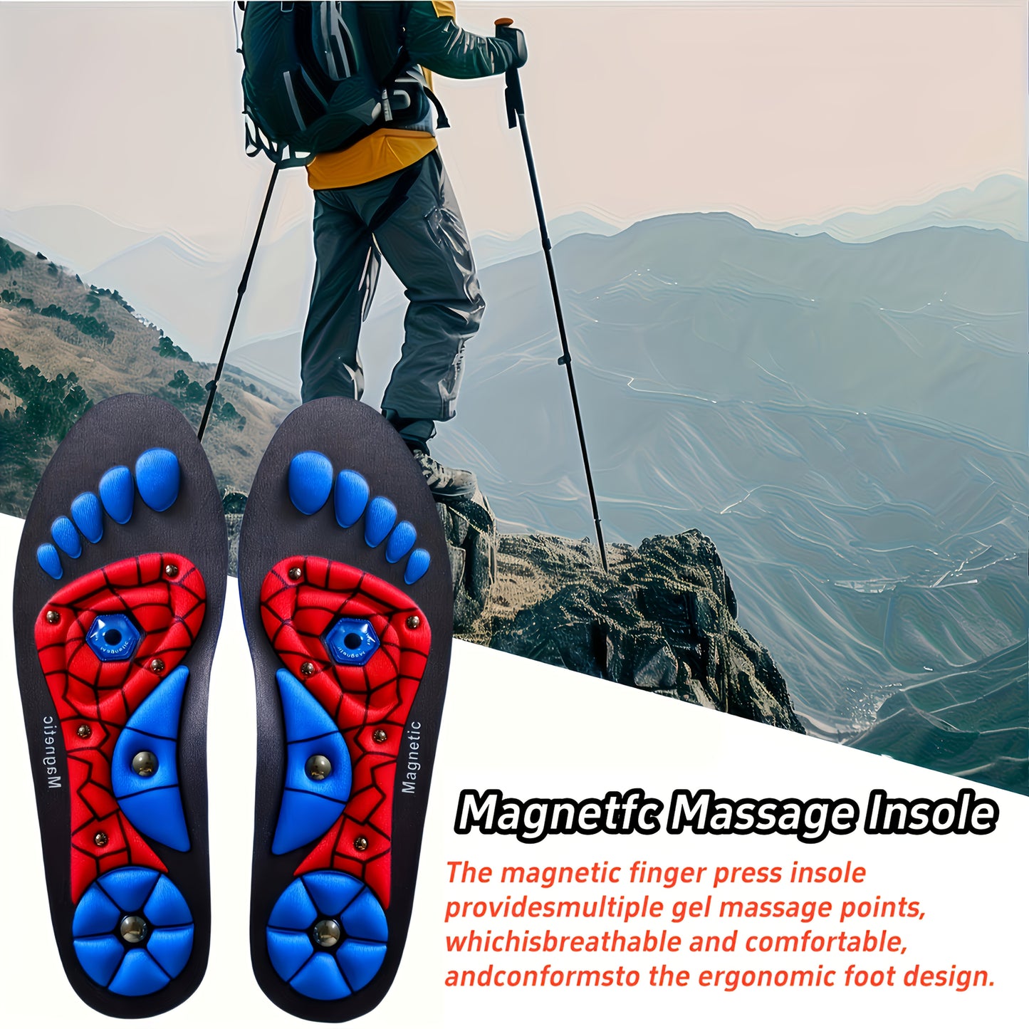 Magnetic Acupoint Massage Insole - EVA Arch Support Breathable