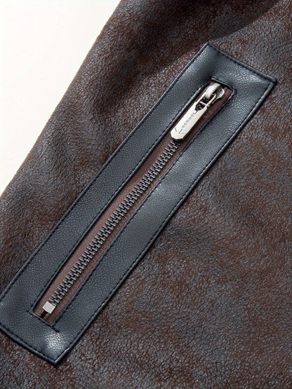 Men's Autumn-Winter Thickened Fleece-Lined Bomber Jacket