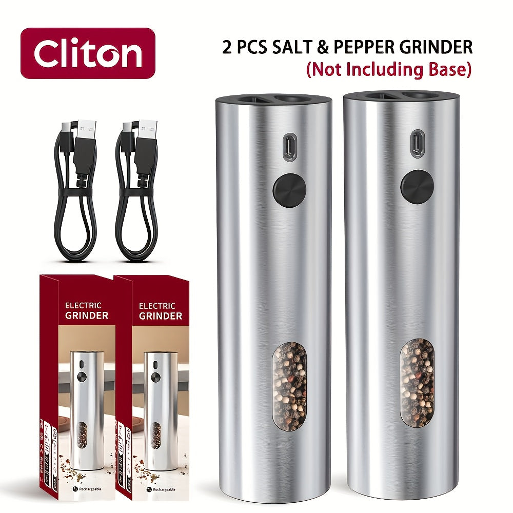 Electric Salt & Pepper Grinder - Rechargeable USB LED
