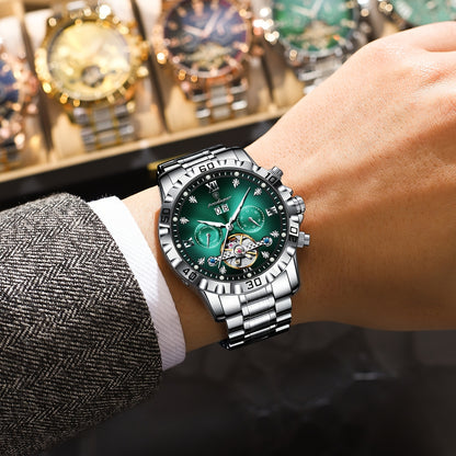 POEDAGAR Men's Luxury Business Watch - Automatic Waterproof