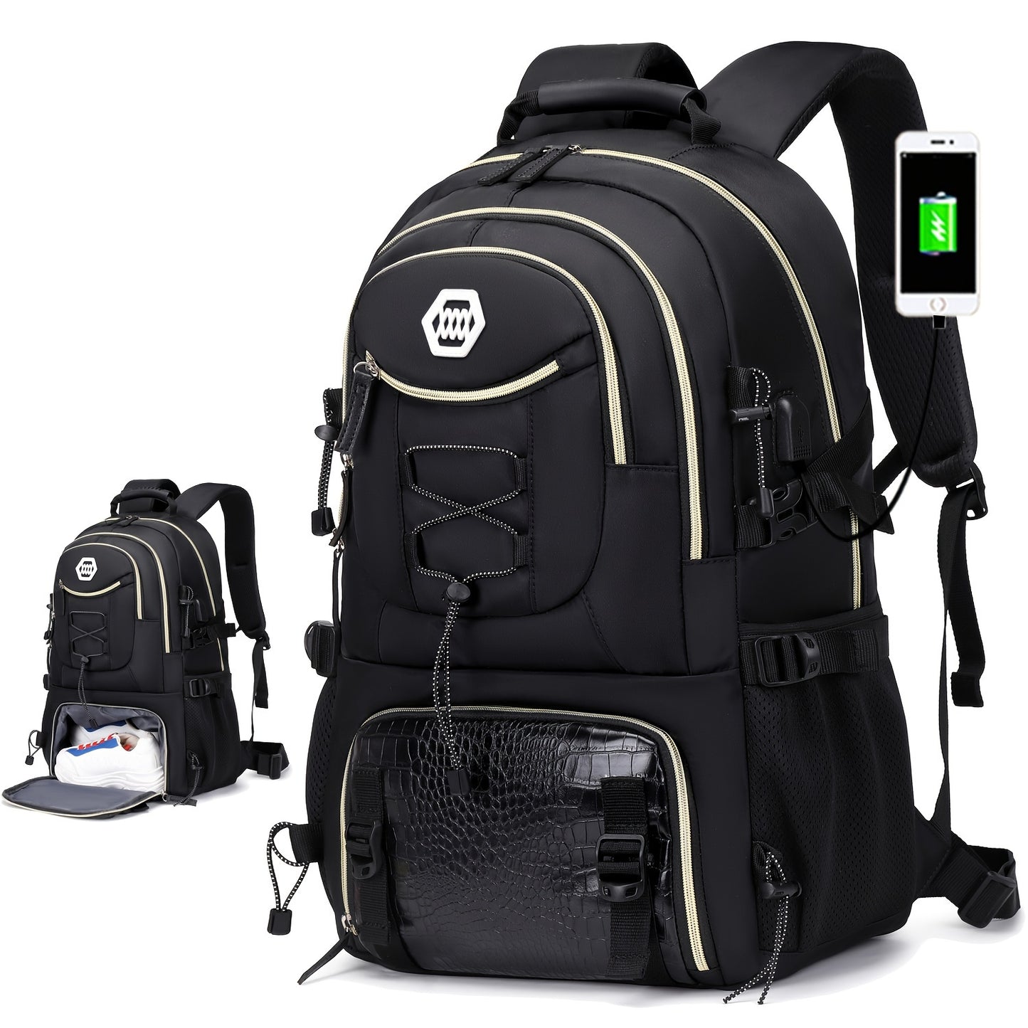 ENOSHI 40L Large Backpack - Laptop Shoe Storage Travel Hiking