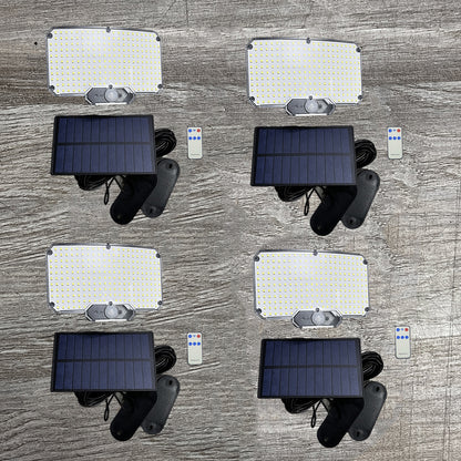 MACROCOSM 4pcs Smart Solar Wall Lights - 234 LED Motion Sensor Remote