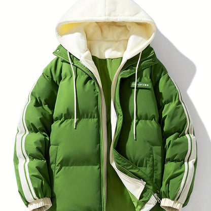 Plus Size Women's Skiing Coat - Warm Thick Hooded Two-Piece